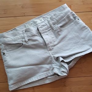 Stretchy silver sparkly Abercrombie shorts
